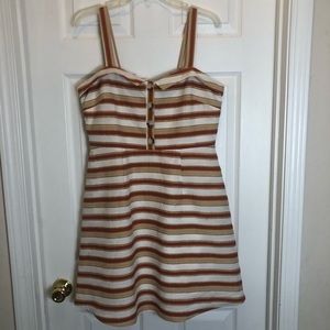 Miami Striped Dress with Button Detail